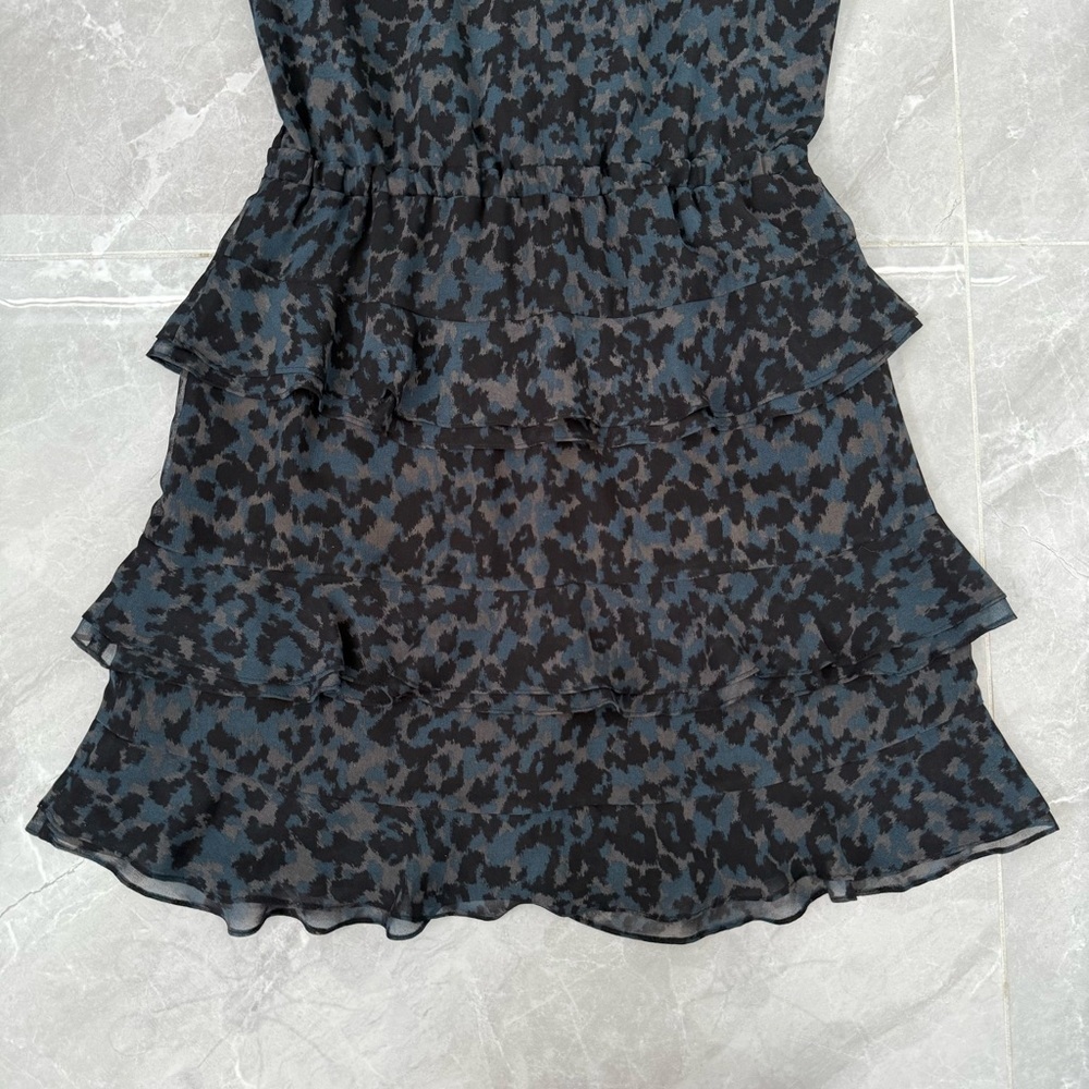 NWOT Women’s Madewell Radiant Dress Inkspot Leopard Print Tiered Dress Size 2 - Picture 10 of 16